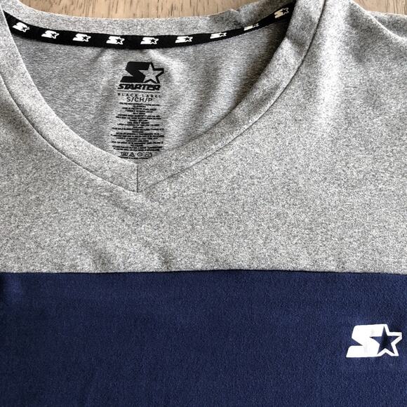 Starter Black Label Navy & Grey Wick T-shirt - S - Picture 2 of 8